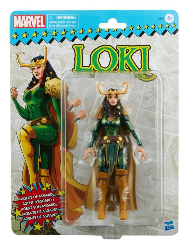 Marvel Legends Retro Collection Series Akció Figura 2022 Loki - Agent of Asgard 10 cm