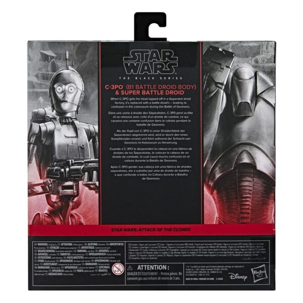 Star Wars Episode II Black Series Akció Figura 2-Pack C-3PO (B1 Battle Droid Body) & Super Battle Droid 15 cm