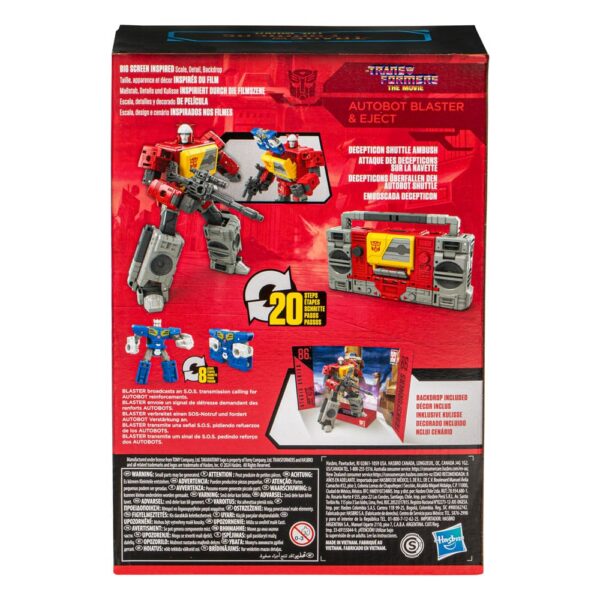 The Transformers: The Movie Generations Studio Series Voyager Class Akció Figura Autobot Blaster & Eject 16 cm