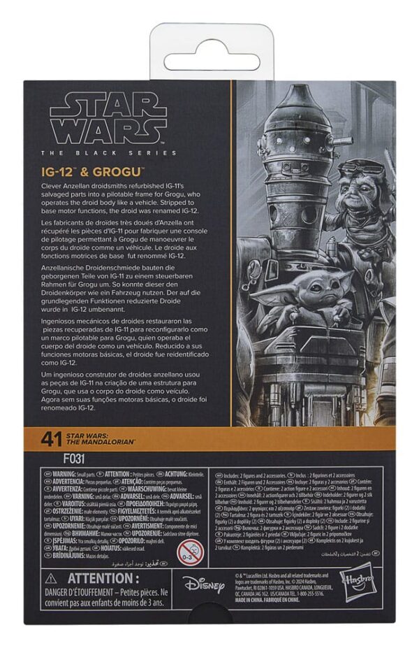 Star Wars: The Mandalorian Black Series Akció Figura 2-Pack IG-12 & Grogu 15 cm Star Wars: The Mandalorian Black Series Akció Figura 2-Pack IG-12 & Grogu 15 cm