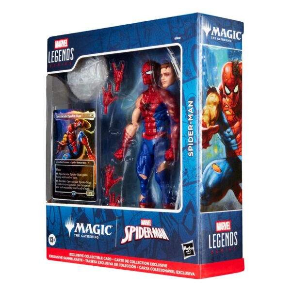 Marvel Legends Magic: The Gathering Akció Figura Battle-Damaged Spider-Man (plus Exclusive Foil Card) 15 cm