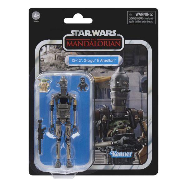 Star Wars: The Mandalorian Vintage Collection Akció Figura 3-Pack IG-12, Grogu & Anzellan 10 cm Star Wars: The Mandalorian Vintage Collection Akció Figura 3-Pack IG-12, Grogu & Anzellan 10 cm