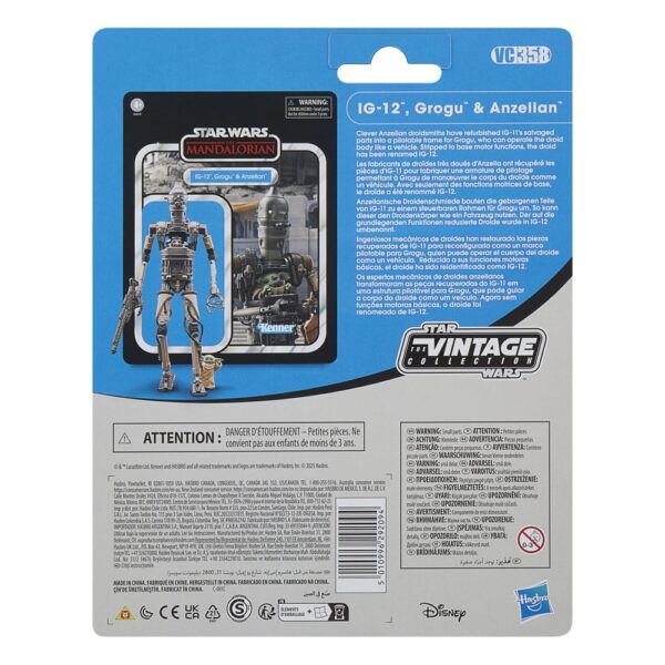 Star Wars: The Mandalorian Vintage Collection Akció Figura 3-Pack IG-12, Grogu & Anzellan 10 cm Star Wars: The Mandalorian Vintage Collection Akció Figura 3-Pack IG-12, Grogu & Anzellan 10 cm