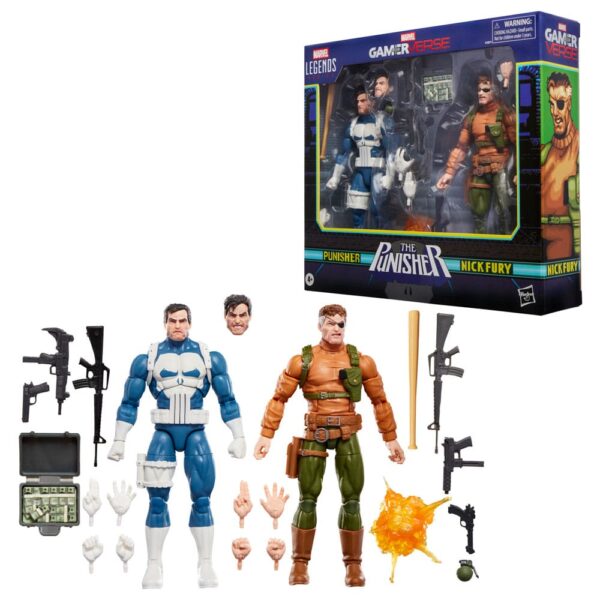 The Punisher Marvel Legends Gamerverse Akció Figura 2-Pack Punisher & Nick Fury 15 cm
