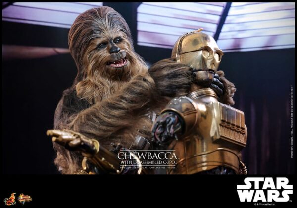 Star Wars Episode V Movie Masterpiece Akció Figura 1/6 Chewbacca with Disassembled C-3PO 36 cm Star Wars Episode V Movie Masterpiece Akció Figura 1/6 Chewbacca with Disassembled C-3PO 36 cm