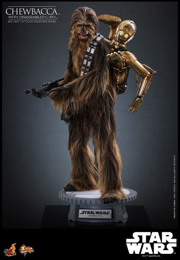 Star Wars Episode V Movie Masterpiece Akció Figura 1/6 Chewbacca with Disassembled C-3PO 36 cm Star Wars Episode V Movie Masterpiece Akció Figura 1/6 Chewbacca with Disassembled C-3PO 36 cm
