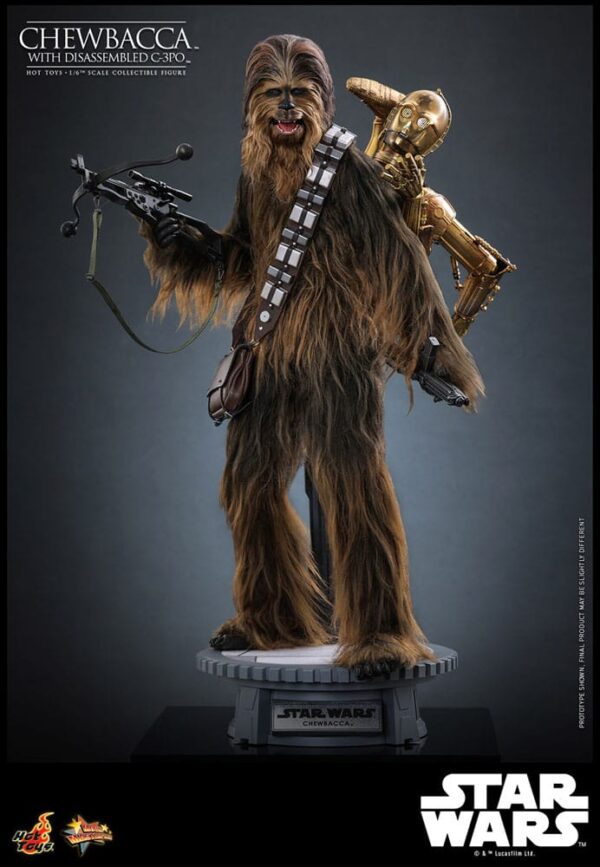 Star Wars Episode V Movie Masterpiece Akció Figura 1/6 Chewbacca with Disassembled C-3PO 36 cm Star Wars Episode V Movie Masterpiece Akció Figura 1/6 Chewbacca with Disassembled C-3PO 36 cm