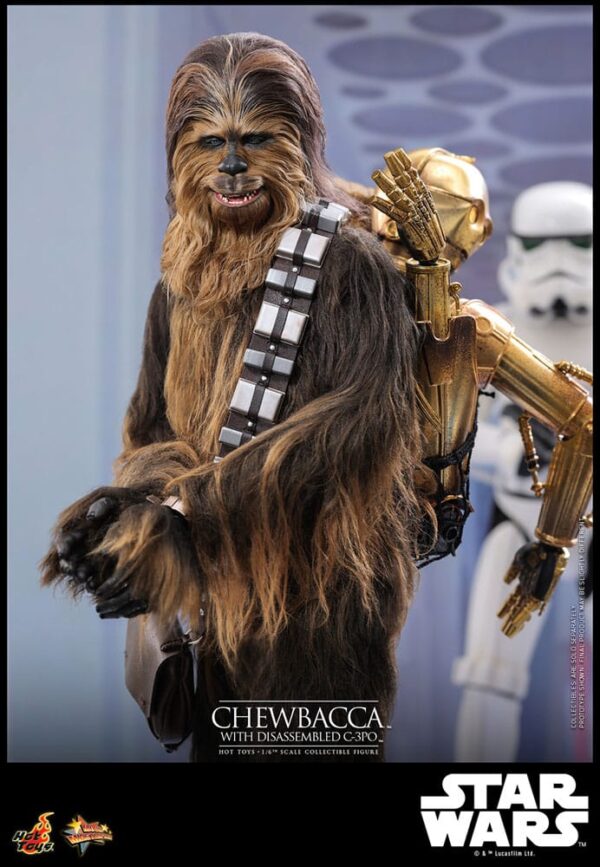 Star Wars Episode V Movie Masterpiece Akció Figura 1/6 Chewbacca with Disassembled C-3PO 36 cm Star Wars Episode V Movie Masterpiece Akció Figura 1/6 Chewbacca with Disassembled C-3PO 36 cm