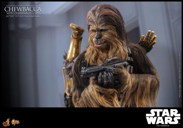 Star Wars Episode V Movie Masterpiece Akció Figura 1/6 Chewbacca with Disassembled C-3PO 36 cm Star Wars Episode V Movie Masterpiece Akció Figura 1/6 Chewbacca with Disassembled C-3PO 36 cm