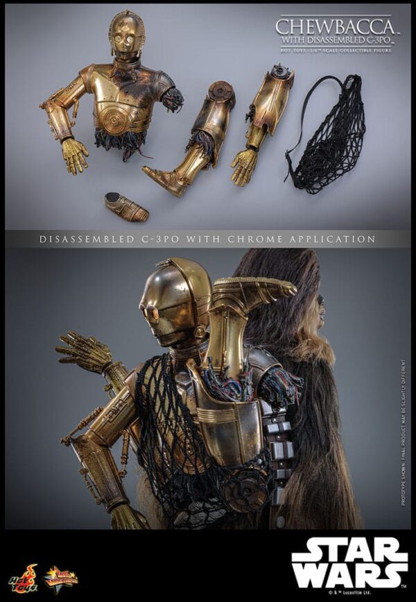 Star Wars Episode V Movie Masterpiece Akció Figura 1/6 Chewbacca with Disassembled C-3PO 36 cm Star Wars Episode V Movie Masterpiece Akció Figura 1/6 Chewbacca with Disassembled C-3PO 36 cm