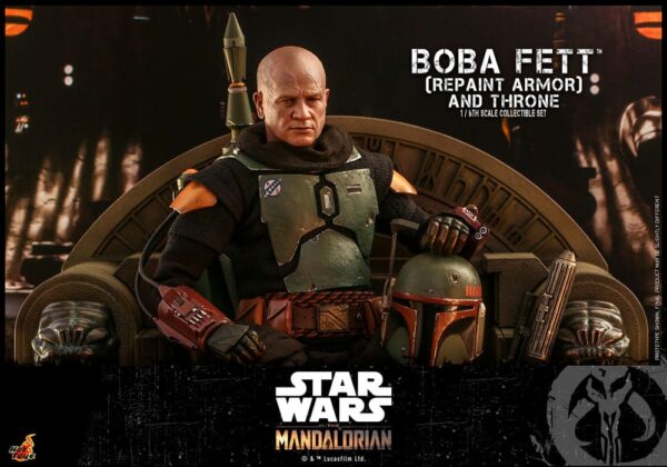 Star Wars: The Mandalorian Akció Figura 1/6 Boba Fett Repaint Armor and Throne Special Edition 30 cm Star Wars: The Mandalorian Akció Figura 1/6 Boba Fett Repaint Armor and Throne Special Edition 30 cm