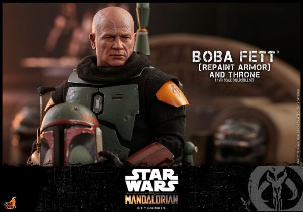 Star Wars: The Mandalorian Akció Figura 1/6 Boba Fett Repaint Armor and Throne Special Edition 30 cm Star Wars: The Mandalorian Akció Figura 1/6 Boba Fett Repaint Armor and Throne Special Edition 30 cm