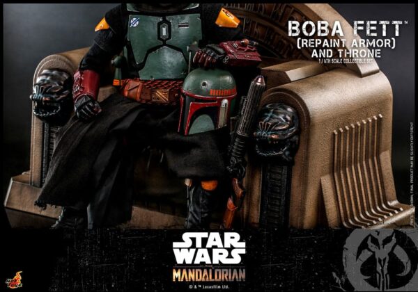 Star Wars: The Mandalorian Akció Figura 1/6 Boba Fett Repaint Armor and Throne Special Edition 30 cm Star Wars: The Mandalorian Akció Figura 1/6 Boba Fett Repaint Armor and Throne Special Edition 30 cm