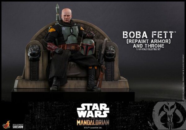 Star Wars: The Mandalorian Akció Figura 1/6 Boba Fett Repaint Armor and Throne Special Edition 30 cm Star Wars: The Mandalorian Akció Figura 1/6 Boba Fett Repaint Armor and Throne Special Edition 30 cm