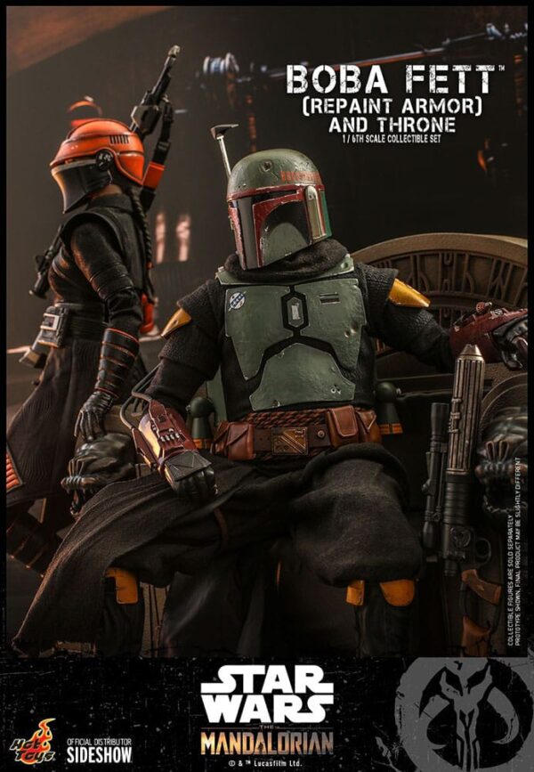 Star Wars: The Mandalorian Akció Figura 1/6 Boba Fett Repaint Armor and Throne Special Edition 30 cm Star Wars: The Mandalorian Akció Figura 1/6 Boba Fett Repaint Armor and Throne Special Edition 30 cm
