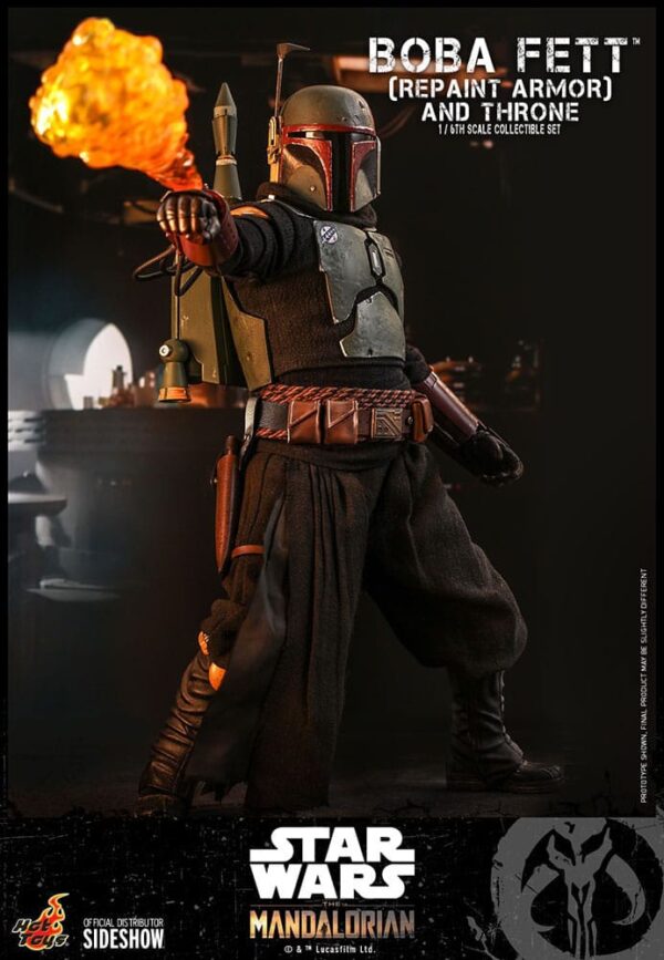 Star Wars: The Mandalorian Akció Figura 1/6 Boba Fett Repaint Armor and Throne Special Edition 30 cm Star Wars: The Mandalorian Akció Figura 1/6 Boba Fett Repaint Armor and Throne Special Edition 30 cm