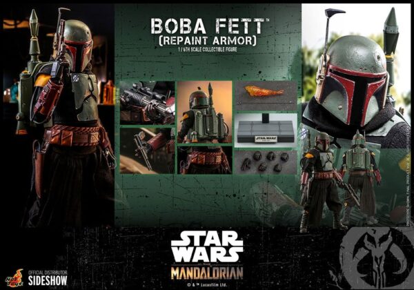 Star Wars The Mandalorian Akció Figura 1/6 Boba Fett (Repaint Armor) 30 cm