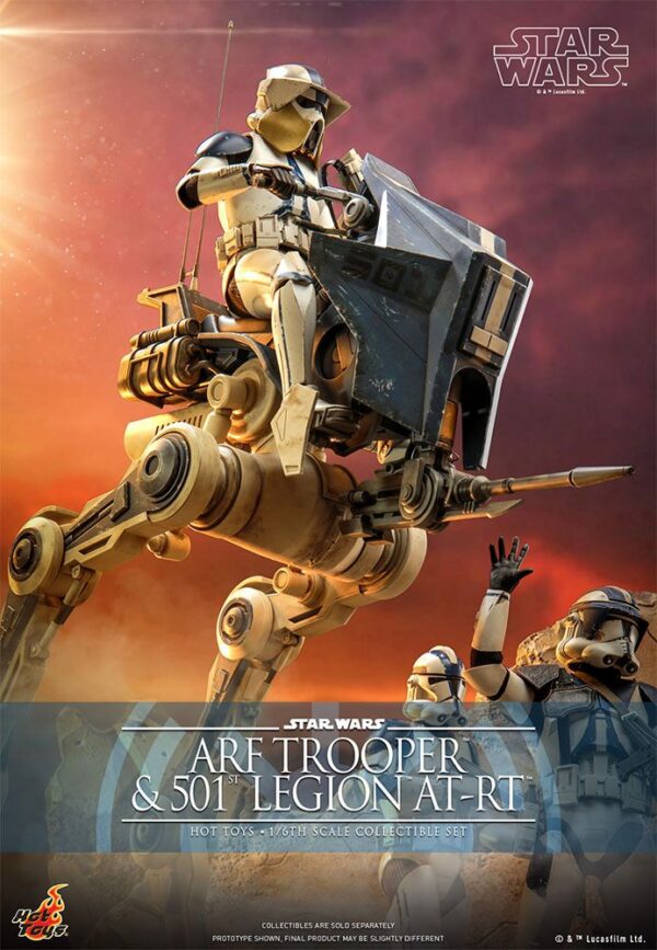Star Wars The Clone Wars Akció Figura 1/6 ARF Trooper & 501st Legion AT-RT 30 cm