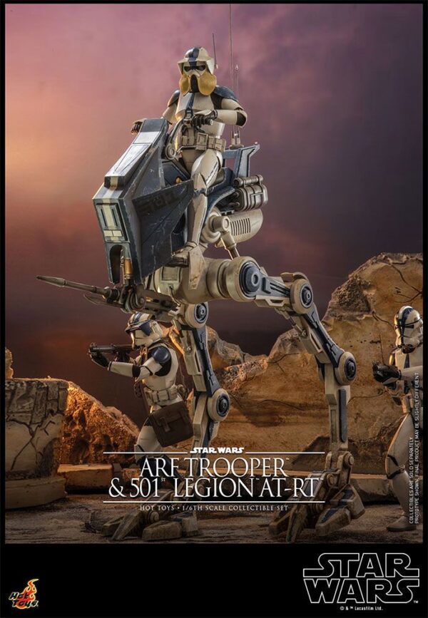 Star Wars The Clone Wars Akció Figura 1/6 ARF Trooper & 501st Legion AT-RT 30 cm