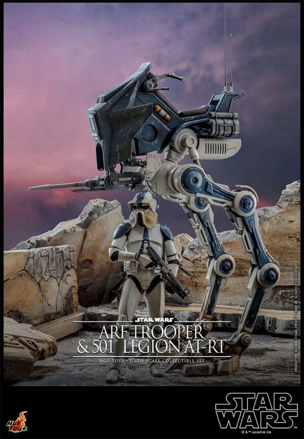 Star Wars The Clone Wars Akció Figura 1/6 ARF Trooper & 501st Legion AT-RT 30 cm