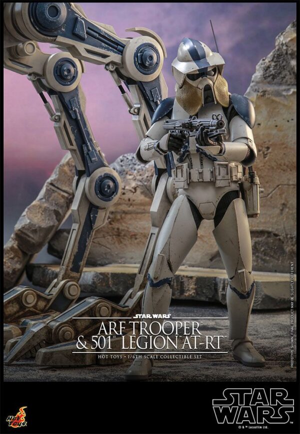 Star Wars The Clone Wars Akció Figura 1/6 ARF Trooper & 501st Legion AT-RT 30 cm