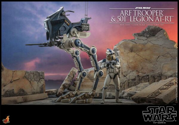 Star Wars The Clone Wars Akció Figura 1/6 ARF Trooper & 501st Legion AT-RT 30 cm