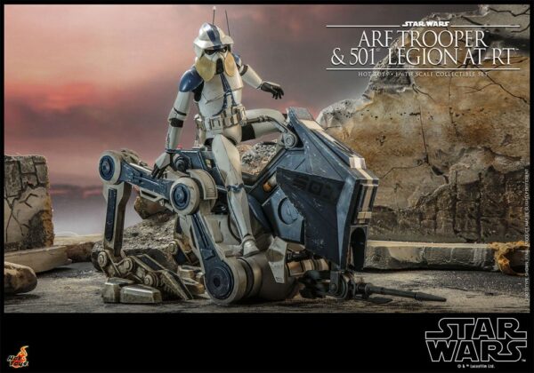 Star Wars The Clone Wars Akció Figura 1/6 ARF Trooper & 501st Legion AT-RT 30 cm