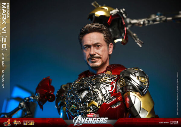 Marvel's The Avengers Movie Masterpiece Diecast Akció Figura 1/6 Iron Man Mark VI (2.0) with Suit-Up Gantry 32 cm Marvel's The Avengers Movie Masterpiece Diecast Akció Figura 1/6 Iron Man Mark VI (2.0) with Suit-Up Gantry 32 cm