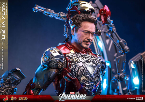 Marvel's The Avengers Movie Masterpiece Diecast Akció Figura 1/6 Iron Man Mark VI (2.0) with Suit-Up Gantry 32 cm Marvel's The Avengers Movie Masterpiece Diecast Akció Figura 1/6 Iron Man Mark VI (2.0) with Suit-Up Gantry 32 cm