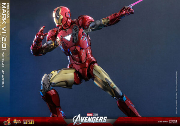Marvel's The Avengers Movie Masterpiece Diecast Akció Figura 1/6 Iron Man Mark VI (2.0) with Suit-Up Gantry 32 cm Marvel's The Avengers Movie Masterpiece Diecast Akció Figura 1/6 Iron Man Mark VI (2.0) with Suit-Up Gantry 32 cm