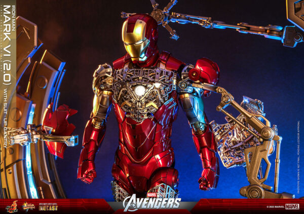 Marvel's The Avengers Movie Masterpiece Diecast Akció Figura 1/6 Iron Man Mark VI (2.0) with Suit-Up Gantry 32 cm Marvel's The Avengers Movie Masterpiece Diecast Akció Figura 1/6 Iron Man Mark VI (2.0) with Suit-Up Gantry 32 cm