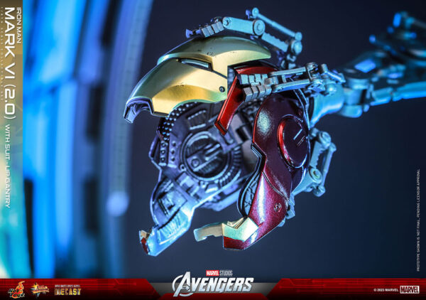 Marvel's The Avengers Movie Masterpiece Diecast Akció Figura 1/6 Iron Man Mark VI (2.0) with Suit-Up Gantry 32 cm Marvel's The Avengers Movie Masterpiece Diecast Akció Figura 1/6 Iron Man Mark VI (2.0) with Suit-Up Gantry 32 cm