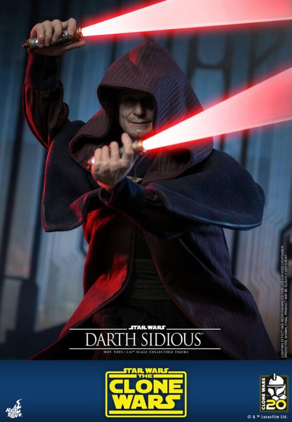 Star Wars: The Clone Wars Akció Figura 1/6 Darth Sidious 29 cm