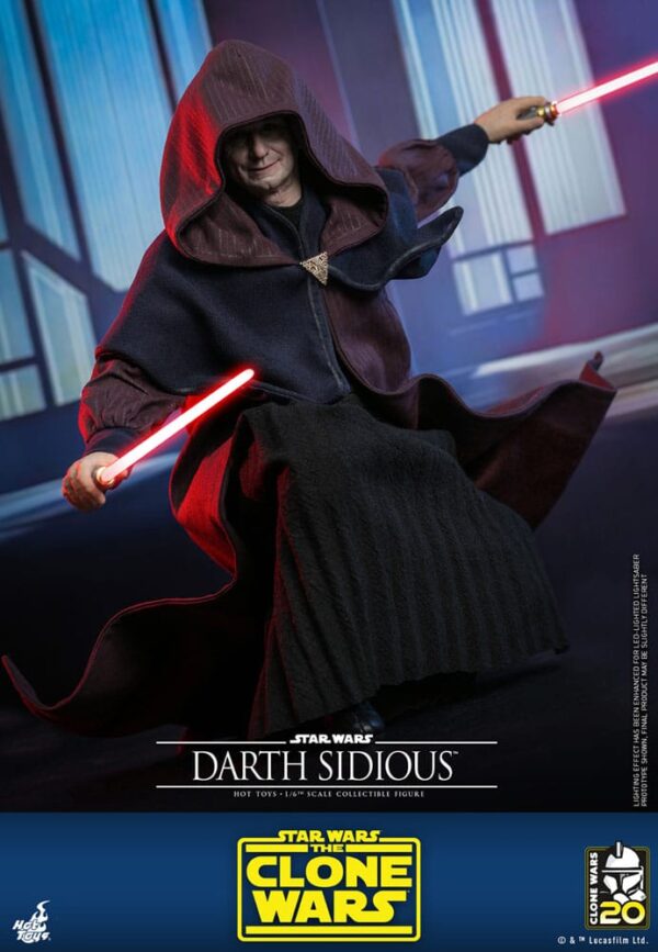 Star Wars: The Clone Wars Akció Figura 1/6 Darth Sidious 29 cm