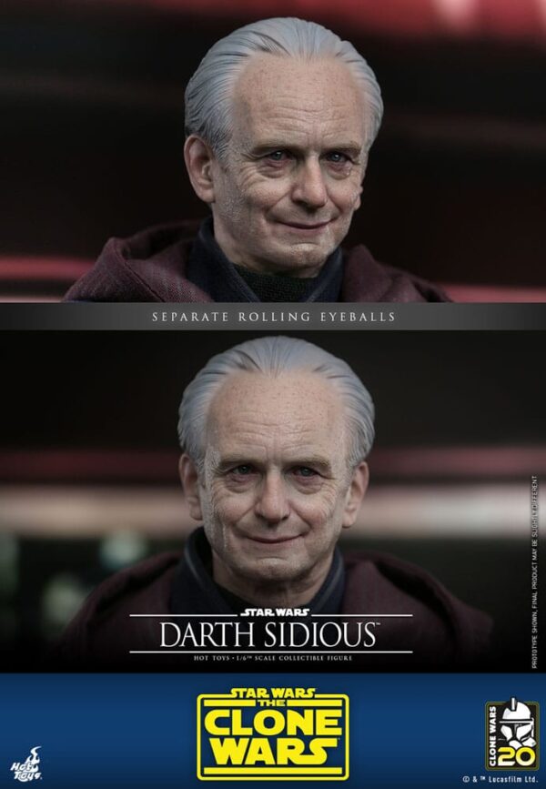 Star Wars: The Clone Wars Akció Figura 1/6 Darth Sidious 29 cm