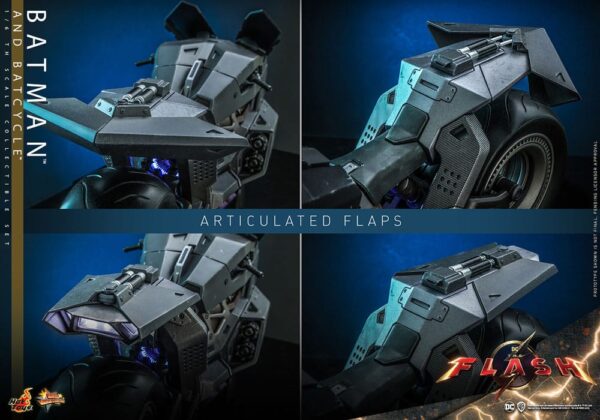 The Flash Movie Masterpiece Akció Figura wih Jármű 1/6 Batman & Batcycle Set 30 cm