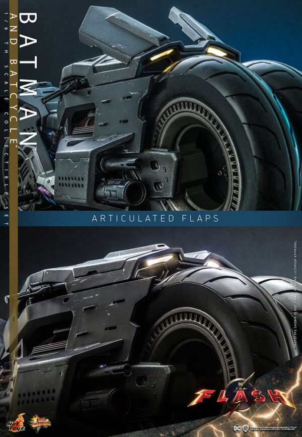 The Flash Movie Masterpiece Akció Figura wih Jármű 1/6 Batman & Batcycle Set 30 cm