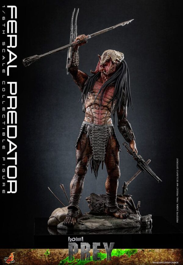 Prey Akció Figura 1/6 Feral Predator 37 cm