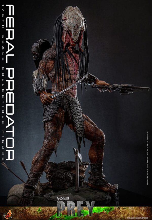 Prey Akció Figura 1/6 Feral Predator 37 cm