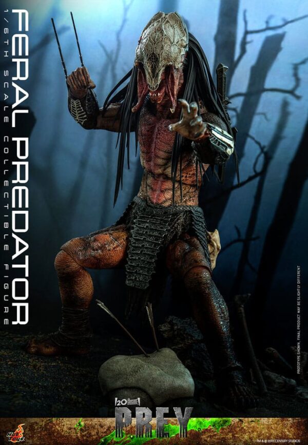 Prey Akció Figura 1/6 Feral Predator 37 cm