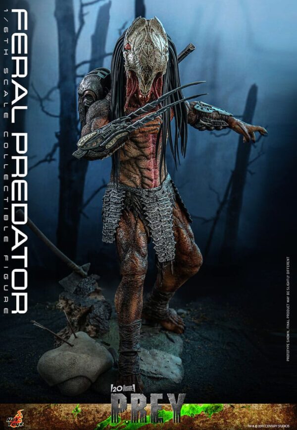 Prey Akció Figura 1/6 Feral Predator 37 cm