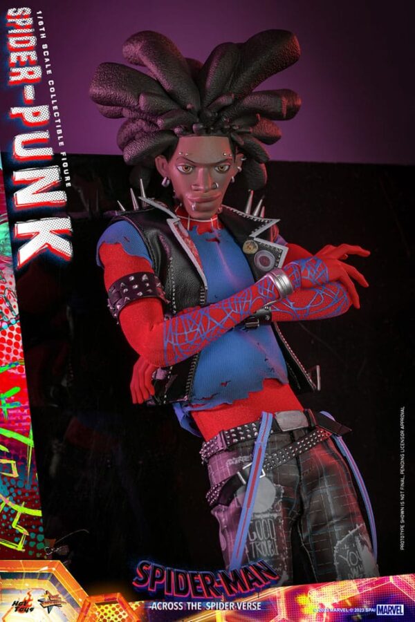 Spider-Man: Across the Spider-Verse Movie Masterpiece Akció Figura 1/6 Spider-Punk 32 cm