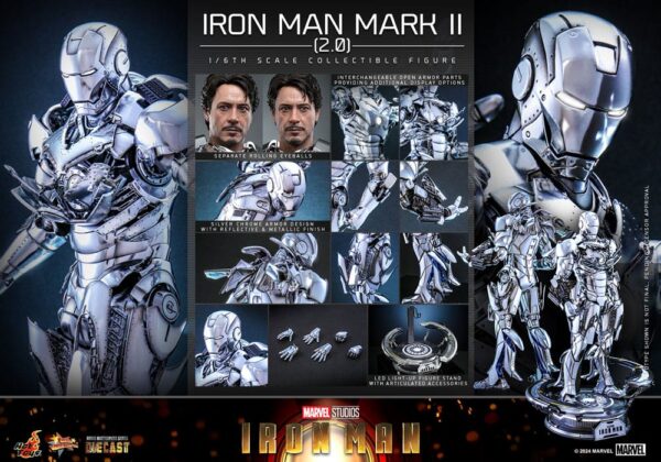 Iron Man Akció Figura 1/6 Iron Man Mark II (2.0) 33 cm Iron Man Akció Figura 1/6 Iron Man Mark II (2.0) 33 cm