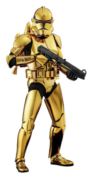 Star Wars Akció Figura 1/6 Clone Trooper (Gold Chrome Version) Exclusive 30 cm