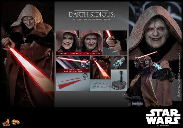 Star Wars Movie Masterpiece Akció Figura 1/6 Darth Sidious 29 cm