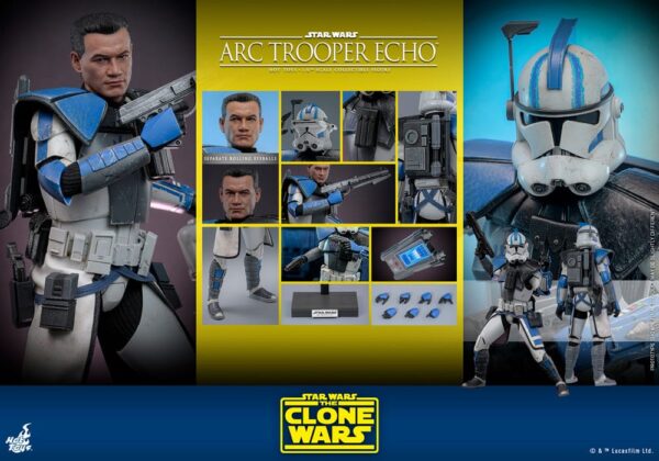 Star Wars: The Clone Wars Akció Figura 1/6 Arc Trooper Echo 30 cm Star Wars: The Clone Wars Akció Figura 1/6 Arc Trooper Echo 30 cm