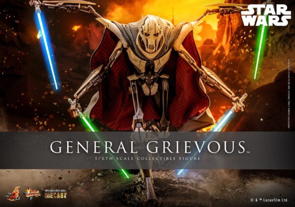 Star Wars Movie Masterpiece Diecast Akció Figura 1/6 General Grievous 42 cm