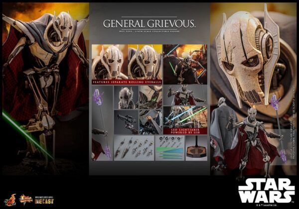 Star Wars Movie Masterpiece Diecast Akció Figura 1/6 General Grievous 42 cm