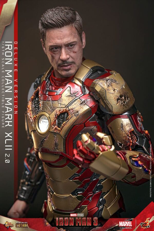 Iron Man 3 Movie Masterpiece Diecast Akció Figura 1/6 Iron Man Mark XLII (2.0) Deluxe 32 cm Iron Man 3 Movie Masterpiece Diecast Akció Figura 1/6 Iron Man Mark XLII (2.0) Deluxe 32 cm