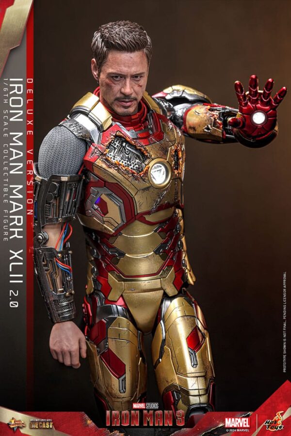 Iron Man 3 Movie Masterpiece Diecast Akció Figura 1/6 Iron Man Mark XLII (2.0) Deluxe 32 cm Iron Man 3 Movie Masterpiece Diecast Akció Figura 1/6 Iron Man Mark XLII (2.0) Deluxe 32 cm